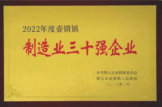 制造业三十强企业