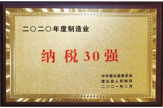 2020年度制造业纳税30强